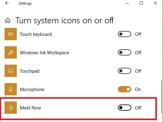 Skype Meet Now System Icon On