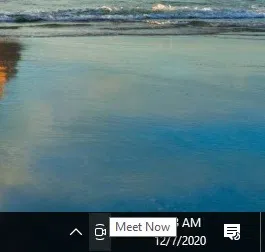 Skype Meet Now System Tray Visible