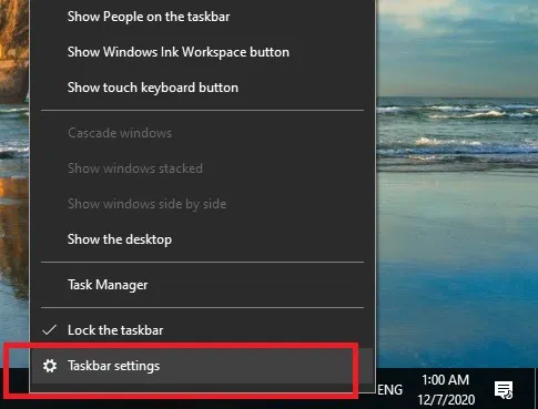 Skype Meet Now Taskbar Settings 1