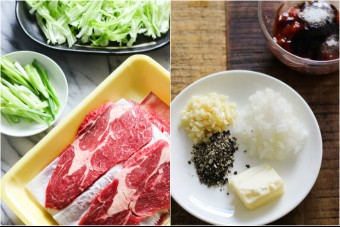 sliced-beef-over-lettuce-step-one