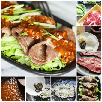how-to-make-sliced-beef-over-lettuce