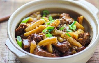 Slow-cooked Pork Rib and Rice Cakes-5