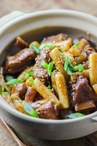 Slow-cooked Pork Rib Rice Cakes