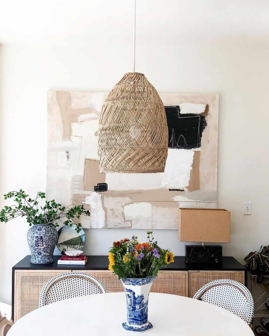dining table by credenza