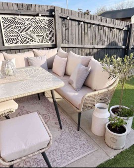 potted plants arranged on patio