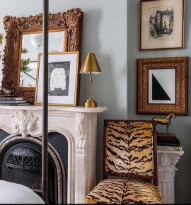 framed artwork in bedroom