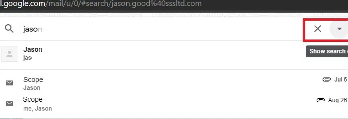 Sort Gmail Filters Show Search