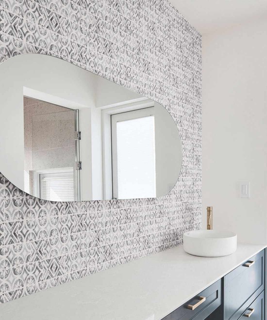 Powder room wallpaper