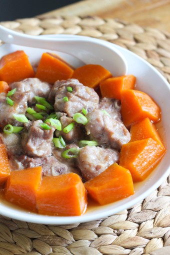 Steamed Pork Rib and Pumpkin