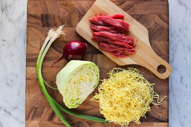 Stir-fried Ramen With Beef-Ingredients