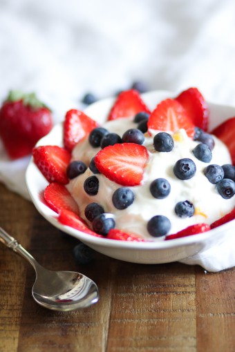 Sweet Potato Puree with Yogurt and Fruits