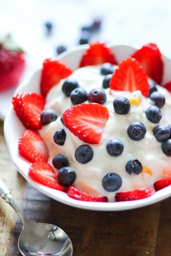 Sweet Potato Puree with Yogurt and Fruit