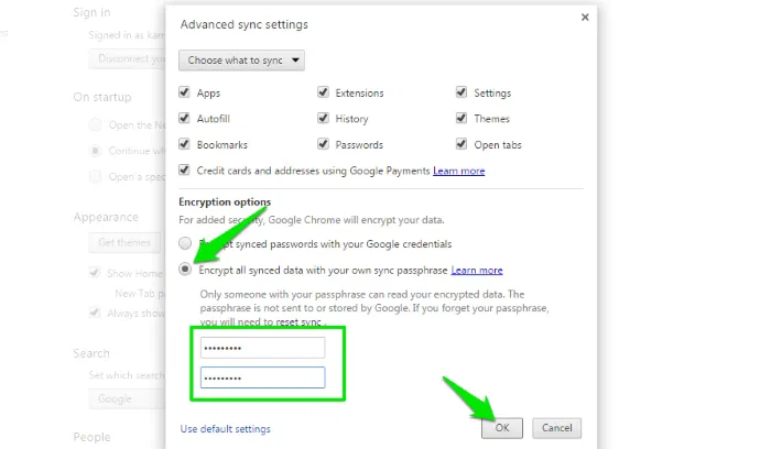 Sync-Chrome-Data-Encrypt-Data