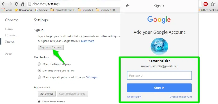 Sync-Chrome-Data-Sign-in