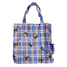 Monchhichi Eco Bag- Checker Red/WH/Blue