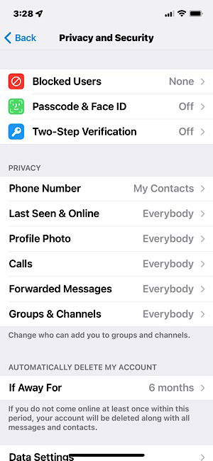 Telegram Passcode Lock Passcode Face Id