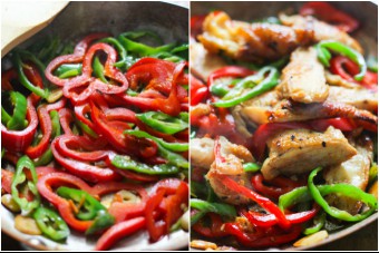 Thai basil chicken step one
