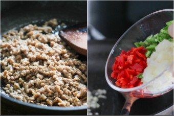 Thai Basil Minced Pork Step One