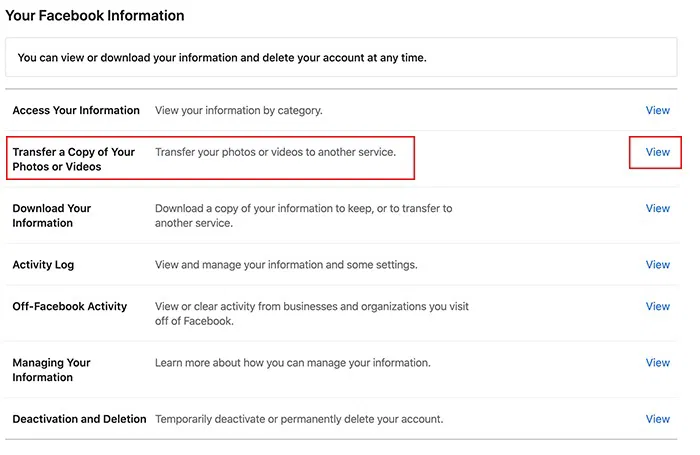 Transfer Facebook Photos Videos Transfer Transfer Facebook Photos Videos Transfer