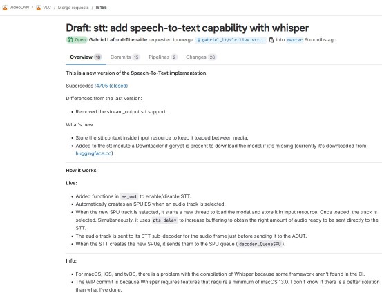 VLC to add support for offline AI subtitles and translations