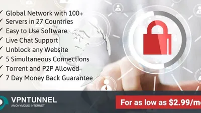 VPNTunnel Protects Your Privacy and Keeps You Anonymous on the Web