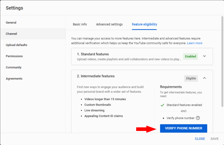 Verify Youtube Click Verify Phone Number