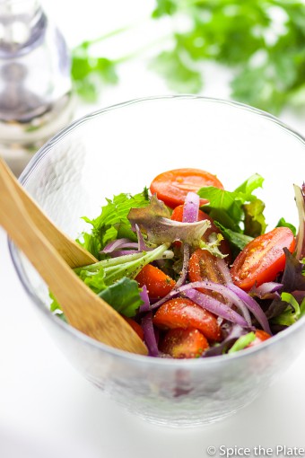 Salad with vinaigrette dressing