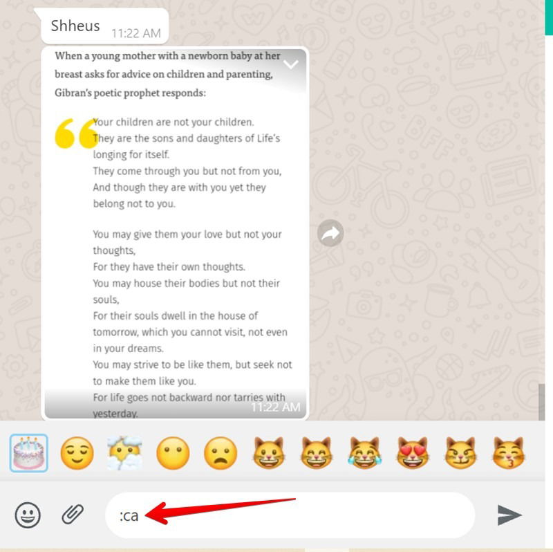 Whatsapp Web Find Emojis