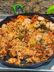 Chicken, Shrimp and Andouille Jambalaya