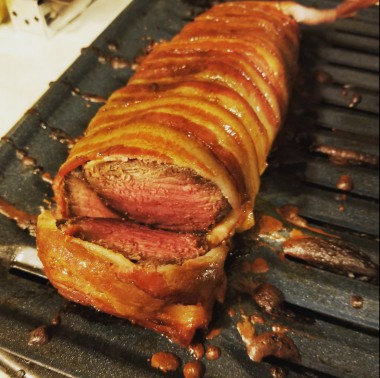 Sweet Bacon-Wrapped Venison Tenderloin