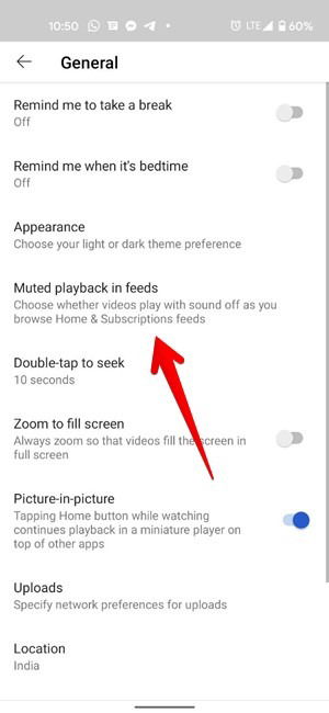Youtube Videos Settings Autoplay Home Screen