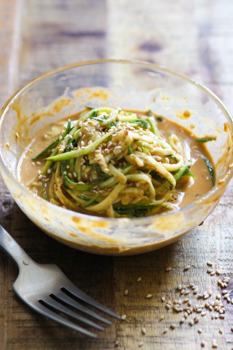 Shredded Zucchini Salad with Sesame Dressing image