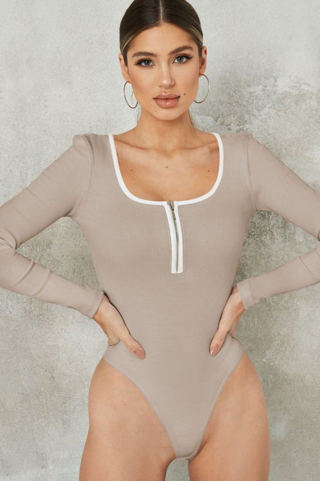 Threaded Long-Sleeve Bodysuit