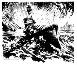 A (water)ship goes down in stormy seas.
