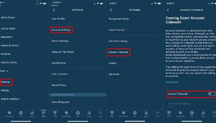 Amazon Alexa App Sidewalk Amazon Alexa App Sidewalk