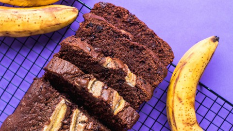 Chocolate Chocolate Chip Sour Cream Banana Bread