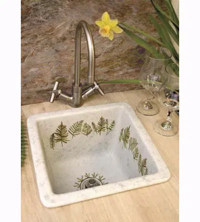 Image of a bar sink with nature design