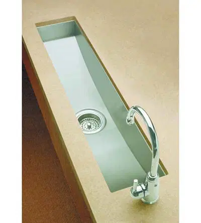 Image of a trough-shaped bar sink