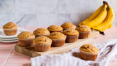 Whole Wheat Honey Banana Muffins