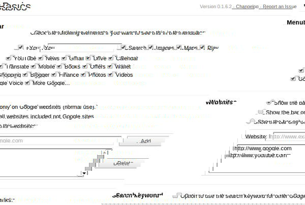 Proper Menubar's Chrome Extension Options
