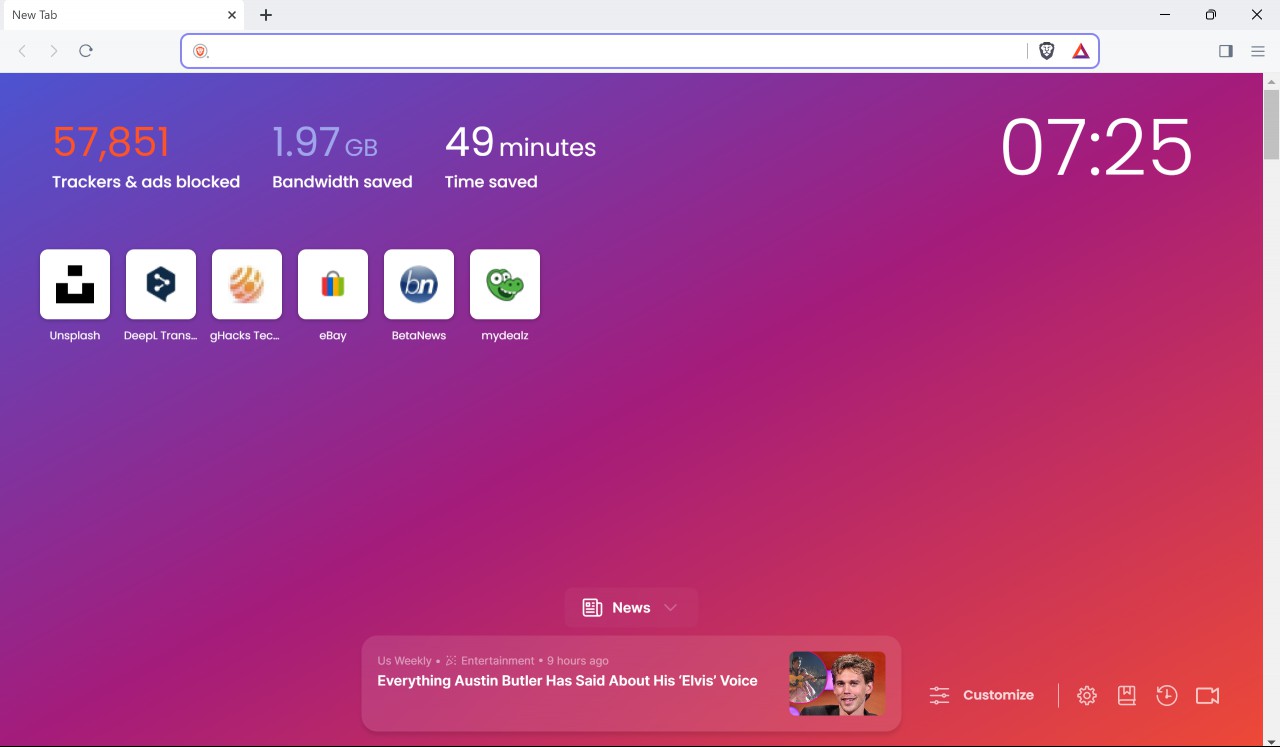Brave Browser 1.62 News