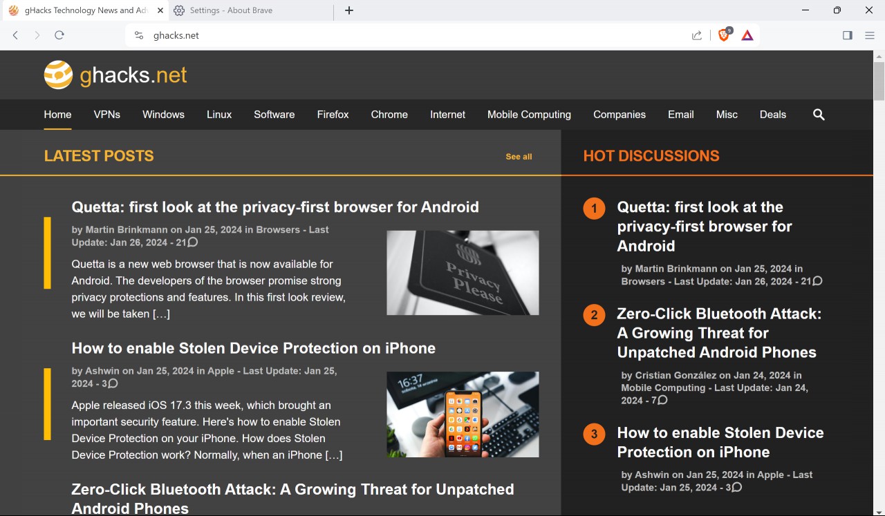 Brave Browser 1.62