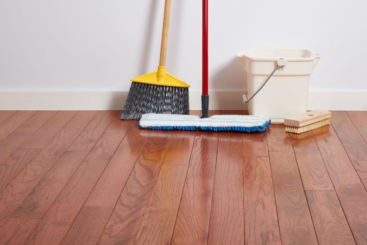 Hardwood floor cleaning supplies