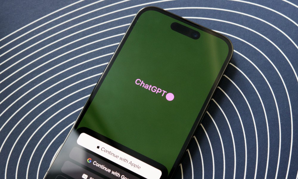 ChatGPT app running on an iPhone.