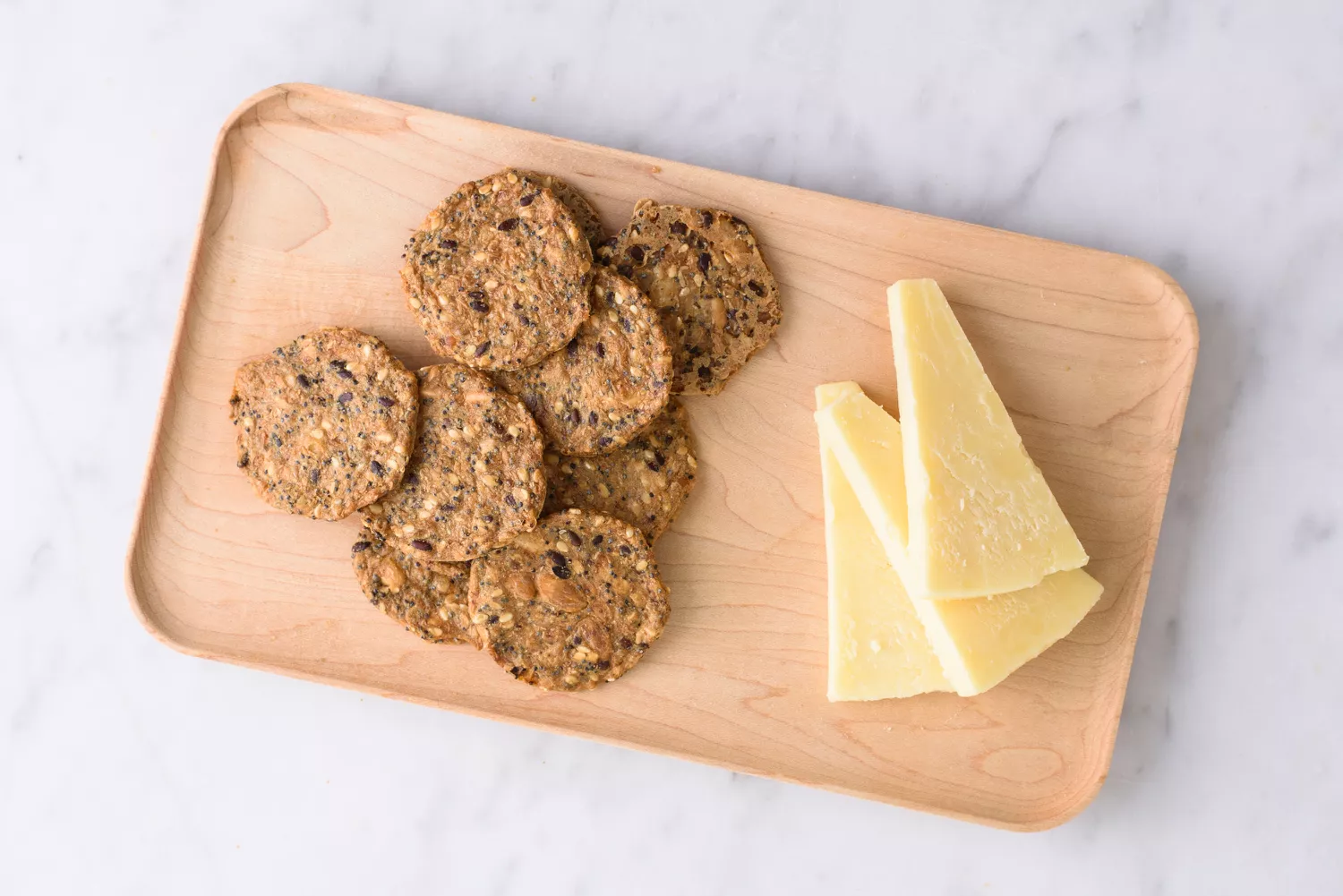 plate of cheese and crackers