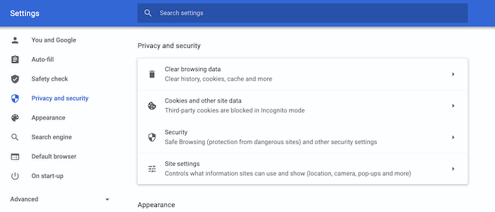 Google's Chrome can send websites a Do Not Track request.