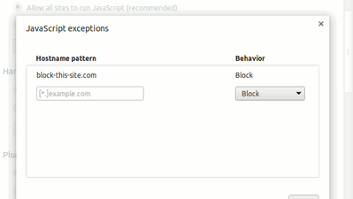 Block Javascript For A Single Site in Google Chrome