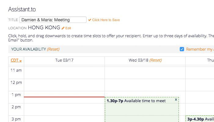 Assistant.to has a simple UI/UX.