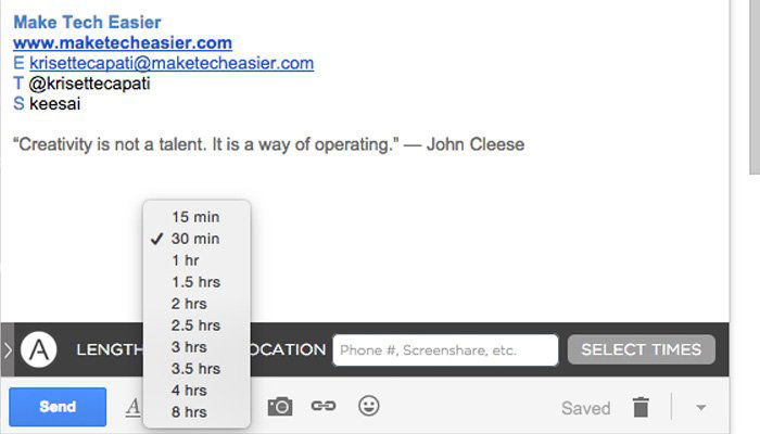 There are 10 available time intervals.