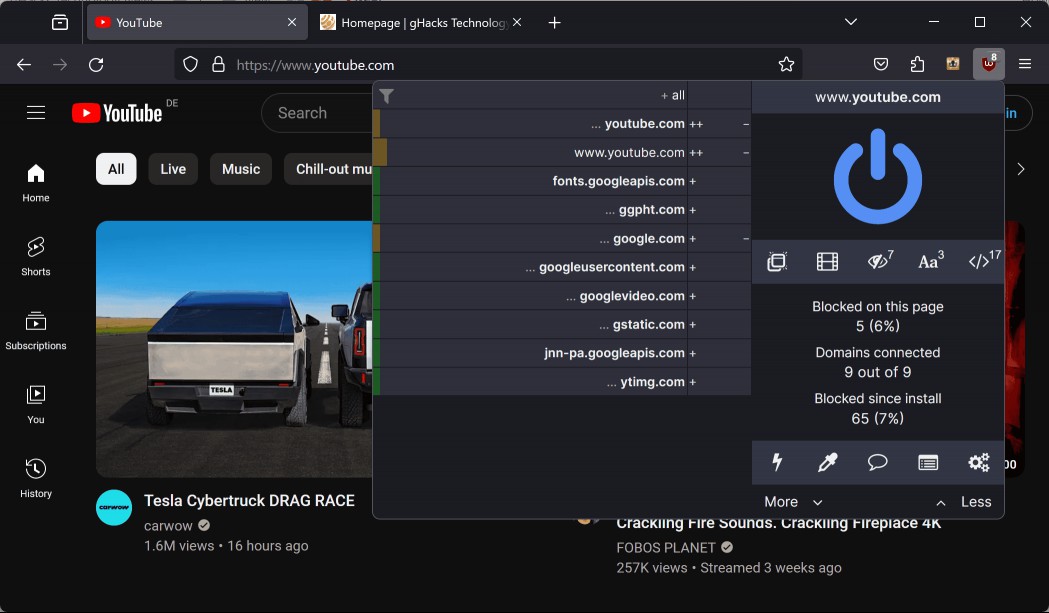 Firefox Content Blocker